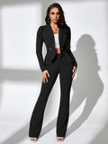 Puff Sleeve Double Button Blazer & Pants