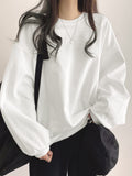 Solid Drop Shoulder Oversized Tee