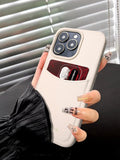 Letter Graphic Card Slot Phone Case Compatible With iPhone15/15Plus/15Pro/15Promax