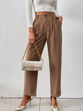 High Waist Plicated Detail Suit Pants