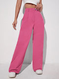 Solid Wide Leg Pants