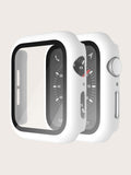 1pc Pc Watch Case And Tempered Glass Screen Protector Compatible With Apple Watch Se/9/8/7/6/5/4/3/2/1, Plastic Watch Case With Multiple Size Options (38mm, 40mm, 41mm, 42mm, 44mm, 45mm) For Men And Women