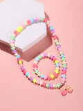 2pcs Toddler Kids Star & Donut Decor Jewelry Set