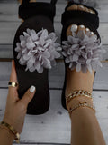 Flower Decor Single Band Slides