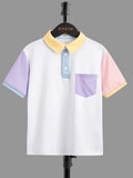 Tween Boy Color Block Polo Shirt