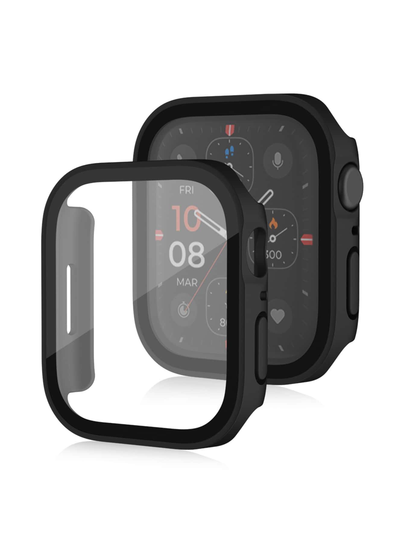 Pc Plating Waterproof Watch Case With Strap Compatible With Apple Watch
