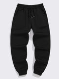 Men Solid Drawstring Waist Sweatpants