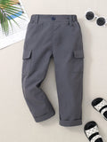 Young Boy Flap Pocket Side Cargo Pants