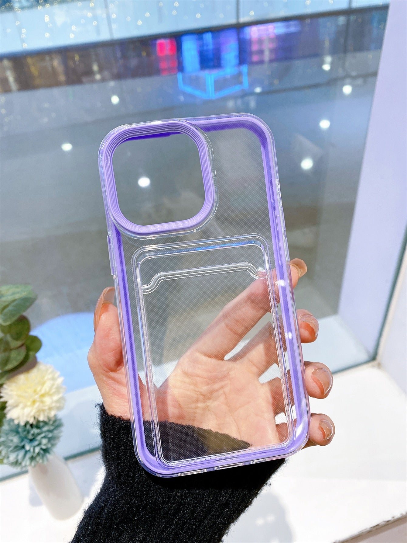 Compatible With IPhone 2-In-1 TPU Wallet Phone Case, Holds Cards & Coins, Anti-Drop, Sweat-Proof, Fingerprint-Proof, Wear-Resistant, Non-Fading