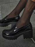 Stitch Detail Platform Loafer Shoes For Summer Vacation Shoes Summer Sale