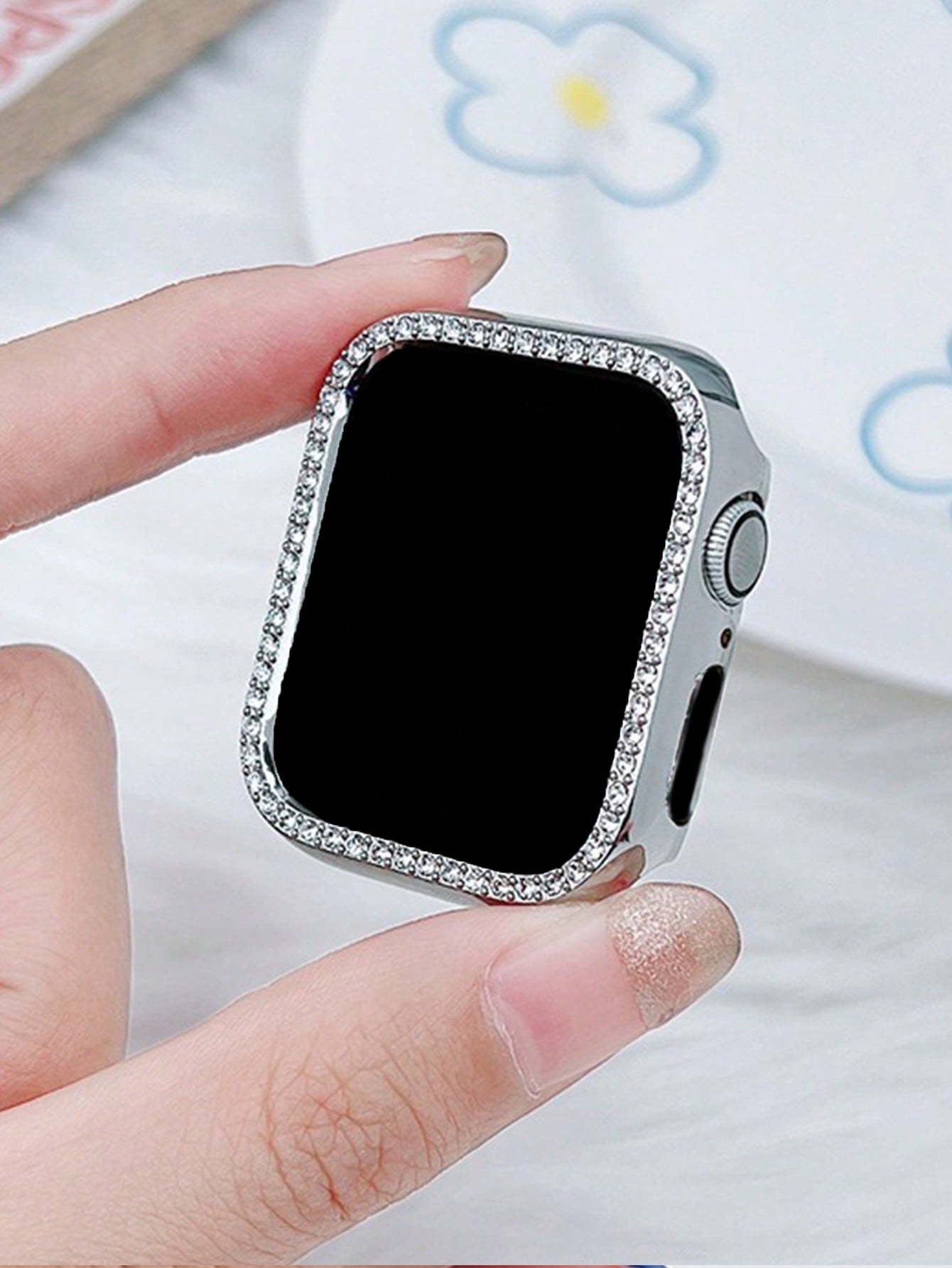 Rhinestone Decor Case Compatible With Apple Watch