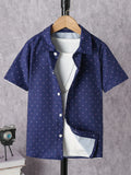 Tween Boy Allover Print Shirt Without Tee