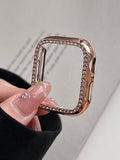 Rhinestone Decor Case Compatible With Apple Watch, Randomly With Or Without Button