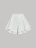 Jacquard Two Layer Hem Shorts