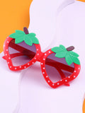 1pair Kids Strawberry Frame Fashion Glasses For Outdoor
