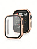 Pc Plating Waterproof Watch Case And Band Compatible With Apple Watch