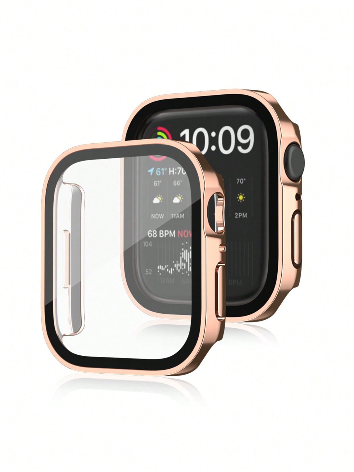 Pc Plating Waterproof Watch Case And Band Compatible With Apple Watch
