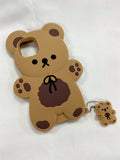 Cute 3d Cartoon Bow And Bear Phone Case Compatible With Apple 14/13/12promax/Smilax/11/Xr/Se3 Kawaii