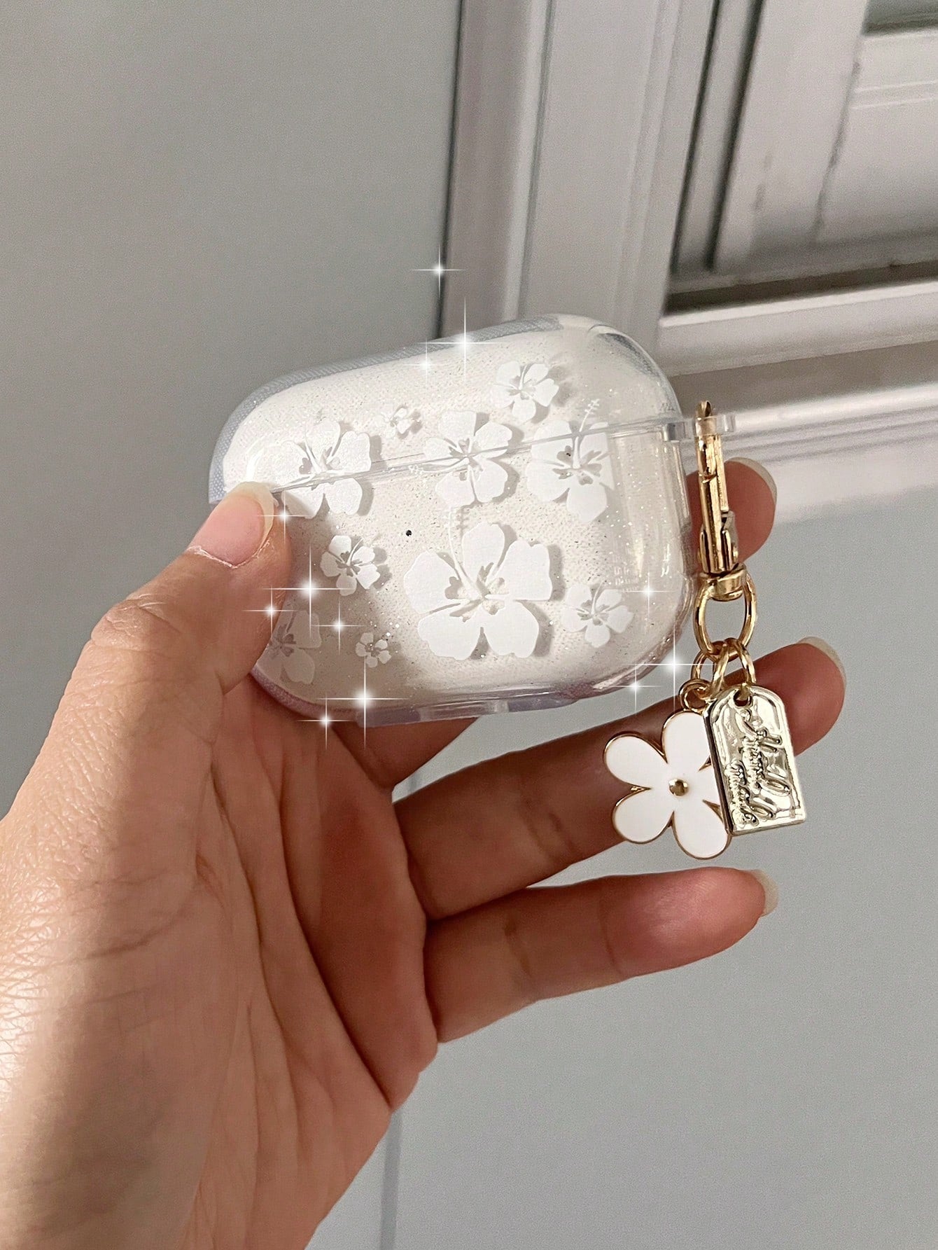 Floral Pattern Clear Case Compatible With Airpods For AirPods1/2 AirPods Pro