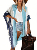 Tie Dye Batwing Sleeve Kimono