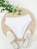 Swim Summer Beach Solid High Waisted Bikini Panty