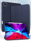 Solid Color Right-Hand Pen Slot Charging Magnetic Sleep IPad Protective Case Compatible With IPad Mini 6/9.7/10.2/10.5/Air 4/Air 5/10th/10.9/Pro 11-Inch/Air 11-Inch(M2 Version)/Air 13-Inch(M2 Version)/Pro 11-Inch(M4 Version)/Pro 13-Inch(M4 Version) 2024 1