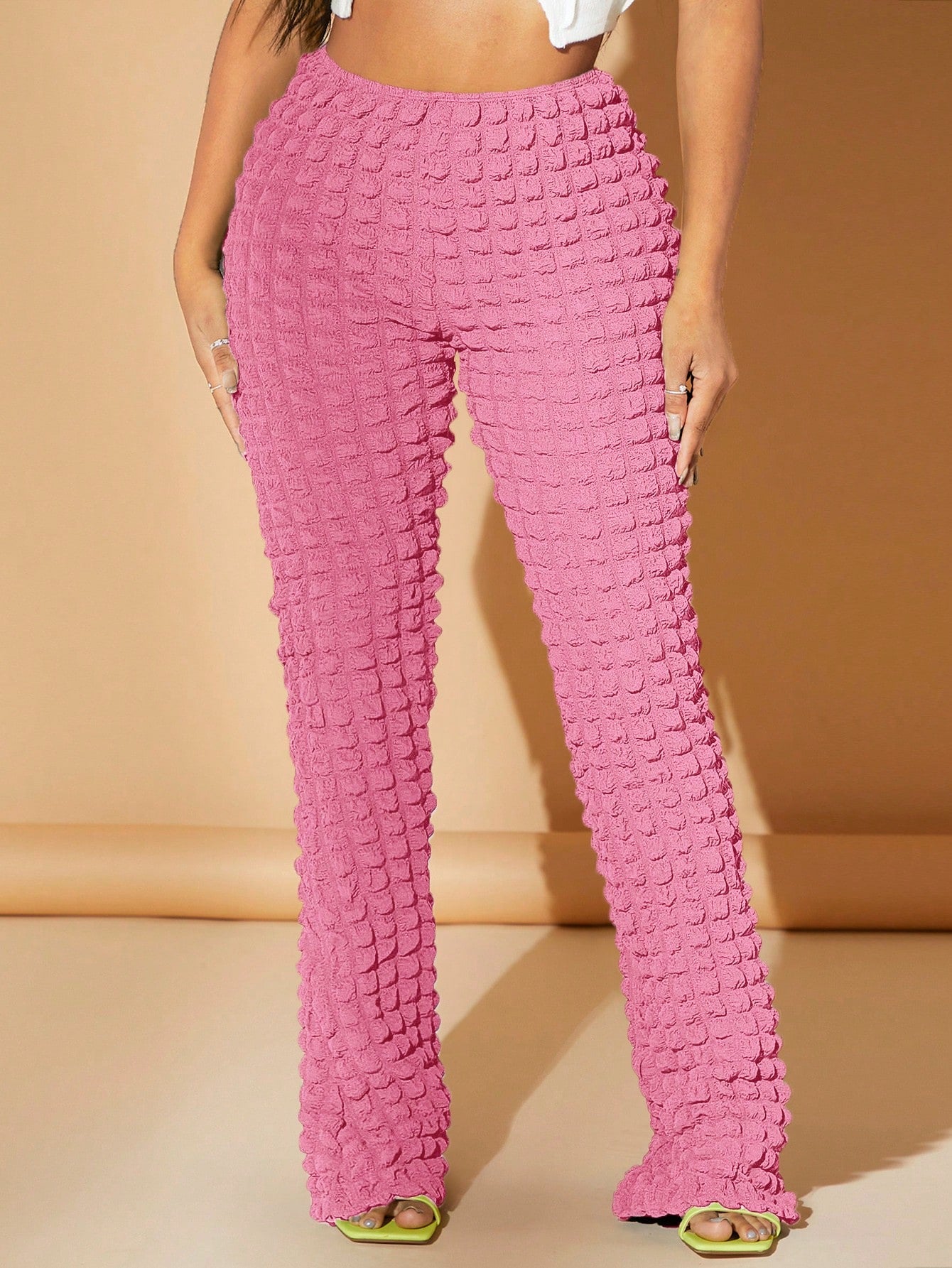 Solid Textured Pants
