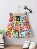 Young Boy Loose Comfortable Shorts, Casual & Cute Style, Suitable For School, Outings, Sports, Outdoor Activities, Hiking, For 4-7 Year Old Toddler Boys