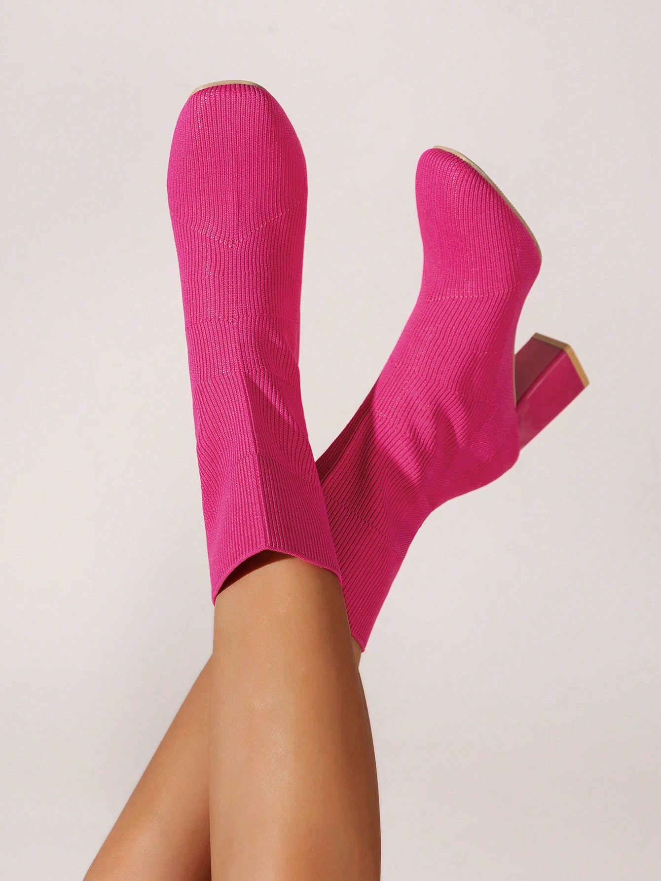 Women's Short Boots, Autumn/winter New Arrival, Chunky Heel, Versatile Fashion Square Toe, Increase Height, Slimming, Suitable For Parties