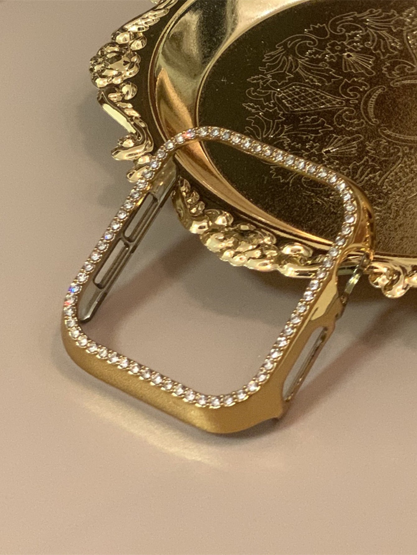Rhinestone Decor Case Compatible With Apple Watch