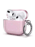 Pink Solid Color Simple Powder Compact Hanging Tpu Earphone Protective Case Compatible With Apple For AirPods1/2 AirPods Pro