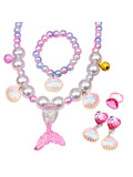 A614- Mermaid Necklace In Pink
