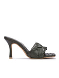 Wave It Square Toe Single Sole Mid Heel Mules