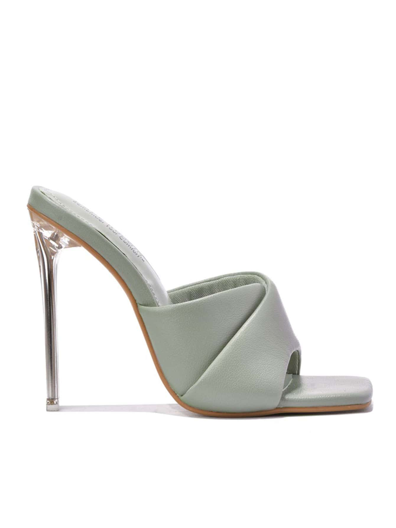 Talulla Square Toe Clear High Heels