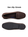 Frank Mully Women's Loafer Flats Square Toe Flat Shoes Comfortable Office Work Shoes, Cute Penny Loafer Slip On Walking Driving Shoes
