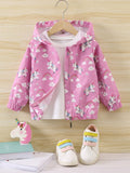 Young Girl Rainbow Unicorn Fun Pattern Pink Jacket