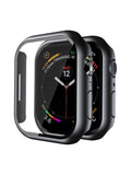 Case Built In Tempered Glass Screen Protector Compatible With Apple Watch Series 8 41mm/Series 7 41mm, Hard PC Case With Screen Protector Compatible With Apple Watch 41mm, Overall Protective Cover