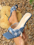 Fashionable High-Heeled Sandals With Single Strap, Perfect For Outdoor Wear