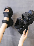 Women's Sporty Sandals, Simple Black Outdoor Sport Sandals