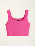 Solid Crop Tank Top