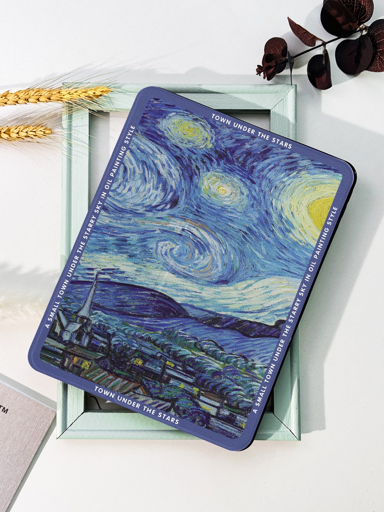Blue Oil Painting Pattern Case Compatible With IPad Compatible With Ipad 9th Gen/IPad 10th Generation
