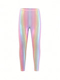 Young Girl Gradient Glittery Style Leggings