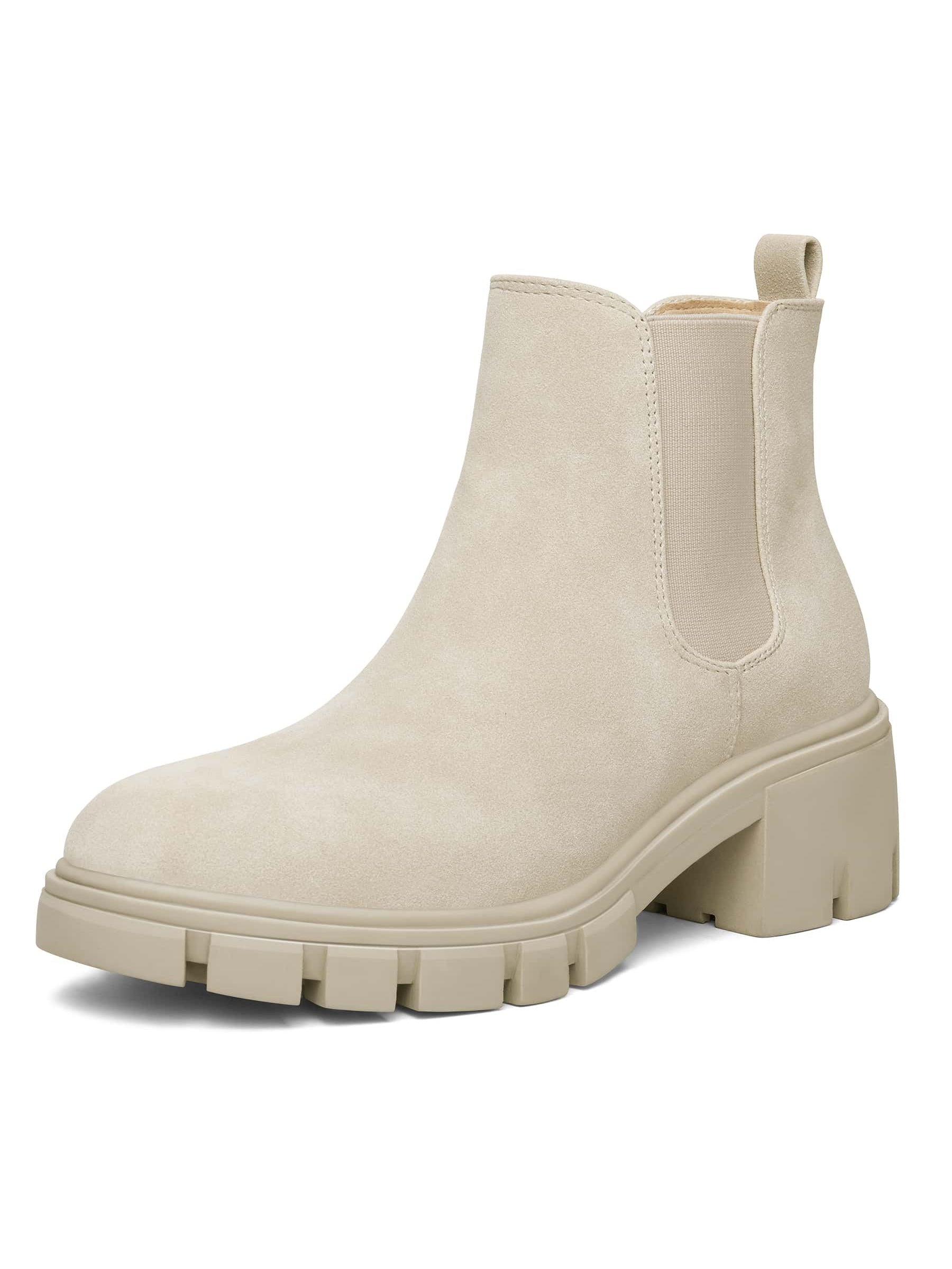 Women's Platform Chelsea Boots Chunky Block Heel Ankle Booties