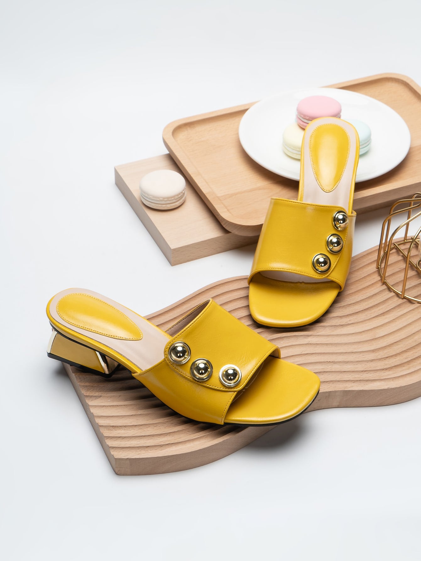 Fashionable Women's Chunky Heel Mules And High Heel Sandals