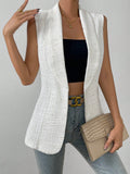 Shawl Collar Open Front Vest Blazer
