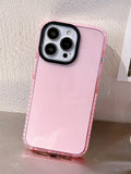 One Pink Transparent Anti-Drop Phone Case For IPhone 15/15 Plus/15 Pro/15 Pro Max/14 Pro Max/14 Pro/14 Plus/14/13Pro Max/13pro/13/13mini/SE3/7/8/SE2/12 Pro Max/12 Pro/12/12 Mini/11 Pro Max/11 Pro/11/XR/XS Max/X/XS/7p/8p/6p/6sp/6/6s, Galaxy A52/A52s 5G/A53