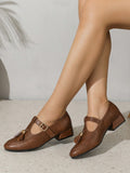 French Vintage Comfortable Round Toe Flat Spring & Autumn Lace-up Women's Flat Shoes