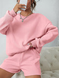 Drop Shoulder Sweatshirt & Shorts