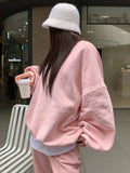 DAZY Solid Drop Shoulder Oversized Pullover