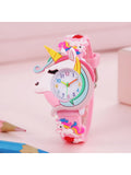 New Arrival Children's Silicone Cartoon Watch With Heart Pattern, Unicorn, Saturn, Rainbow And Shooting Star Designs